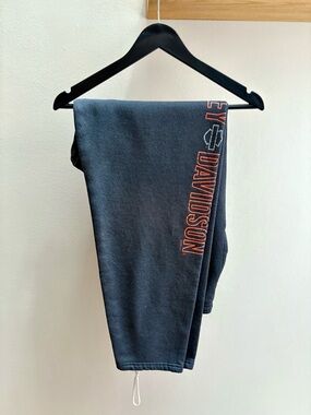 Harley Davidson VTG 1999 black logo sweatpants M/L Made in USA